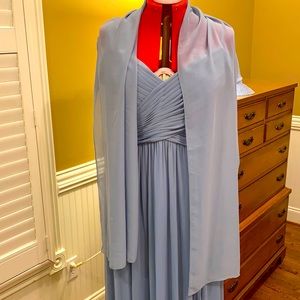 Azazie Dusty Blue Shawl